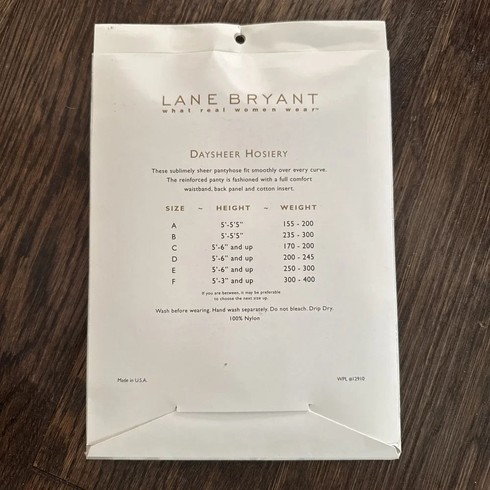 Lane Bryant Daysheer Invisible Reinforced Toe Pantyhose‎ NAVY Sz C 5'6